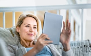 Image of woman on a tablet