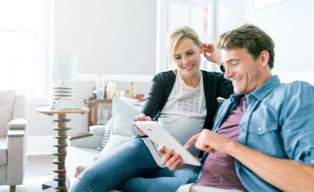 Image of couple on mobile device